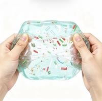 Balle à presser en forme de cube de maltose avec ruban, gelée sensorielle anti-stress, jouet unisexe, boîte cadeau