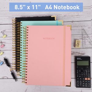 Carnet à spirales vierge, journal d'écriture pour femmes et hommes, carnet à couverture rigide pour le travail et l'école, carnet à spirales rose personnalisé - Product Image 2
