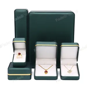 Hot sell pu leather manufacture made jewelry packaging box led jewelry box