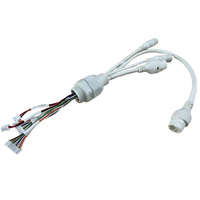 Câble Répartiteur Y RJ45 Ethernet + Alimentation CC Étanche IP67 pour Caméra IP POE, Faisceau de Câblage pour Équipement Extérieur