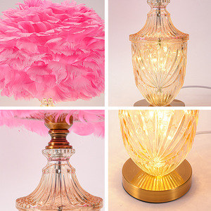 Lampe de table en cristal de luxe américaine, design moderne, à intensité variable, CRI élevé 90, lumière nocturne romantique et chaleureuse, chambre à coucher, salon, décorative - Product Image 4