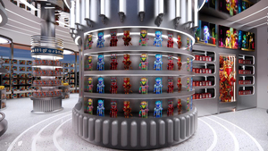 Support et étagère modulaires pour présentoir de boîtes mystères |   Solution complète pour la rénovation de magasins de jouets et l'aménagement de présentoirs de vente au détail - Product Image 3