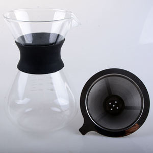 Verser sur la <span class=keywords><strong>cafetière</strong></span>, <span class=keywords><strong>cafetière</strong></span> élégante avec Carafe en verre, <span class=keywords><strong>filtre</strong></span> <span class=keywords><strong>Permanent</strong></span> en acier inoxydable - Product Image 3