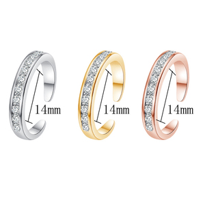 Thời trang đồ trang sức Chân Vàng Toe Nhẫn bãi biển sexy Toe doanh Nhẫn cá nhân mở có thể điều chỉnh sáng Bóng Kim cương Toe Nhẫn đối với phụ nữ - Product Image 6