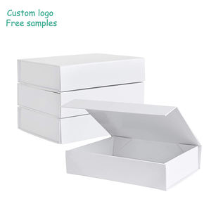 定制奢华哑光黑色红色包装折叠纸盒磁性折叠礼品盒带磁性盖 - Product Image 6