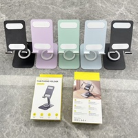 Cadeaux pour filles, support de téléphone portable pliable à 360 degrés avec design antidérapant en silicone, pour téléphones portables et tablettes