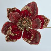 Nouvelles décorations de Noël 2026 : Fleurs artificielles de Noël, Poinsettia personnalisé, Vente en gros pour cérémonies