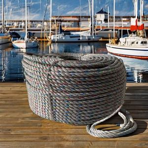 3 Strand 4 Strand Grey Blue Eco-Friendly Water-proof Multirope PP <b>Fishing</b> Rope 200 Meters 4mm 40mm High Strength Tight Twisted - Product Image 1