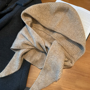 Masque de ski en tricot côtelé en acrylique uni pour l'automne et l'hiver, bandana, <span class=keywords><strong>snood</strong></span>, <span class=keywords><strong>cagoule</strong></span> - Product Image 5