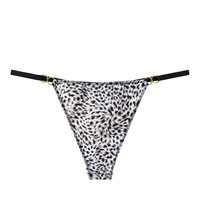 Classique Sexy pantalon femmes imprimé léopard mince ceinture string sans couture glace soie confortable culotte légère respirante culotte