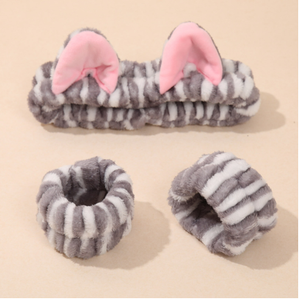 Nuova moda fascia per orecchio con macchie di <span class=keywords><strong>gatto</strong></span>, Set di braccialetti impermeabili per il lavaggio del viso - Product Image 2