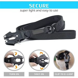 Vente directe usine Derun <span class=keywords><strong>Top</strong></span>-014 Laisse pour chien en nylon rembourrée réfléchissante pivotante de qualité supérieure, motif uni, Guangdong - Product Image 3