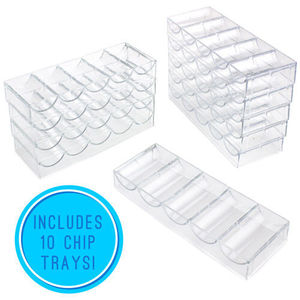 Porte-jetons en acrylique, étuis pour jetons de poker, supports, plateau en plastique transparent - Product Image 2