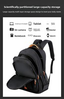Sac à dos pour ordinateur portable 15,6 pouces en polyester Oxford imperméable et durable avec coussin d'air, idéal pour les voyages, l'université, les étudiants, les hommes d'affaires