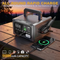 Tragbarer Hochleistungs-Starthilfegerät 56000mAh 98000mAh 12V 24V für LKW mit Luftpumpe 150PSI für Alle Autobatterietypen