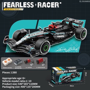 Coche de Carreras de <span class=keywords><strong>Fórmula</strong></span> <span class=keywords><strong>1</strong></span> a Escala <span class=keywords><strong>1</strong></span>:10 con Control Remoto, Bloques de Construcción, Modelo Recargable, Juguete de Ensamblaje Mecánico - Product Image 4