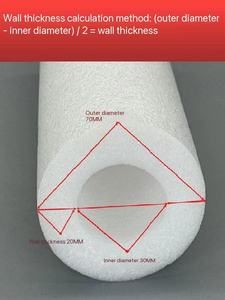 पर्यावरण के अनुकूल इन्सुलेशन खोखले कस्टम रंगीन गोल ठोस सुरक्षात्मक कुशन सामग्री स्पंज उच्च घनत्व एपे फोम ट्यूब - Product Image 5