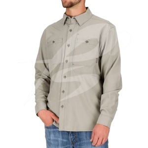 Camiseta Deportiva Informal para Hombre, Cuello Camisero, Manga Larga, Jersey Sólido de 180 Gramos, Corte Regular, Antiarrugas, Secado Rápido - Product Image 4