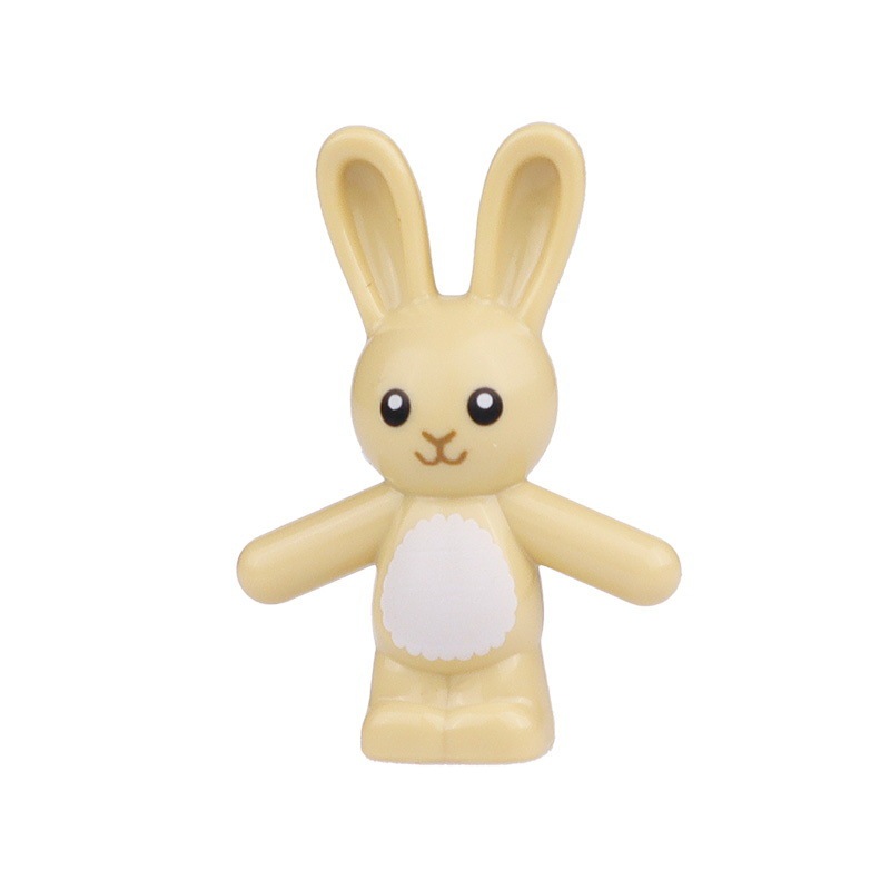 1 lapin en peluche beige
