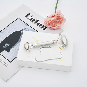 New Design Gua Sha <strong>Stainless</strong> <strong>Steel</strong> Set <strong>Massage</strong> <strong>Roller</strong> <strong>Face</strong> Massager With Box High Quality <strong>Stainless</strong> <strong>Steel</strong> Set <strong>Roller</strong> Guasha - Product Image 6