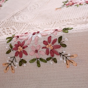 Set di Biancheria da Letto King Size in Cotone Egiziano e Poliestere, <span class=keywords><strong>Lenzuola</strong></span> con Ricamo in Pizzo, <span class=keywords><strong>Copriletto</strong></span> Fatto a Mano con Design Pieghevole - Product Image 6