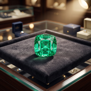 Turmalina natural verde neón azul de Afganistán, corte cojín excelente, impecable, 3.60 CT, limpieza Loupe, 8.4x8.0x6.8mm - Product Image 3