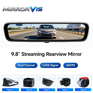 Rétroviseur numérique 9,8 pouces avec <span class=keywords><strong>cam</strong></span>éra embarquée 2K et <span class=keywords><strong>cam</strong></span>éra arrière HDR 1080P 60FPS à faible latence LVDS - Product Image 1