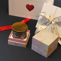 Cajas de Lujo Reciclables para Velas, Caja de Regalo para Velas Negra Mate con Cinta, Empaque Personalizado para Velas Aromáticas