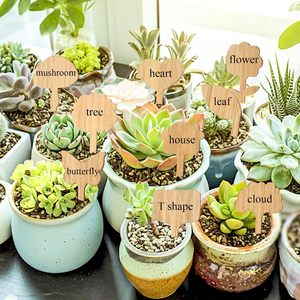 Lot de 8 étiquettes d'herbes en bois Accessoires de jardinage pour herbes de cuisine Marqueurs de plantes pour <span class=keywords><strong>jardin</strong></span> <span class=keywords><strong>Cadeau</strong></span> parfait - Product Image 4