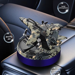 Diffuseur de <span class=keywords><strong>parfum</strong></span> de voiture moderne de luxe, ornement avion de combat, diffuseur rotatif solaire, aromathérapie, éliminateur d'odeurs, diffuseur de voiture en plastique - Product Image 1