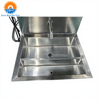 Équipement hygiénique professionnel pour abattoirs de bovins, ovins, porcins et volailles, évier de lavage des mains en acier inoxydable, lavabo d'abattoir