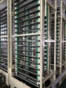 Jalur perakitan terus-menerus otomatis kustom pengangkat barang bawaan peralatan pengangkat kargo konveyor baki bolak-balik vertikal - Product Image 2