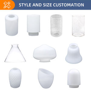 Lampe suspendue en verre à bulles LED blanche personnalisée, lustre en verre opale, <span class=keywords><strong>abat</strong></span>-<span class=keywords><strong>jour</strong></span> globe pour salon, chambre à coucher - Product Image 3