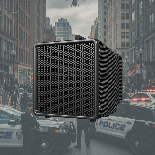 Handheld Lrad Emergency Alert System Crowd Dispersal Emergency Communication Portable Acoustic Hailing Device