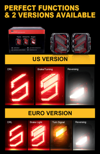 30 Wát trắng trở lại ánh sáng LED phía sau phanh đèn đuôi cho Jeep Wrangler JL 2018-2024 màu đỏ chạy với chúng tôi/Euro phiên bản lần lượt đèn - Product Image 5