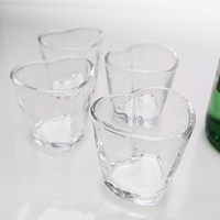 Corée saké mini verres à vin verres à liqueur tasse à boire forme de coeur verres à soju personnalisés