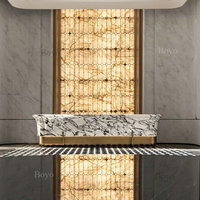 Panneau mural en marbre orange rétroéclairé, dalles de pierre Lumi Stone, dalles de marbre Lumistone, dalles d'onyx, mur en onyx, carreaux de marbre onyx rétroéclairés
