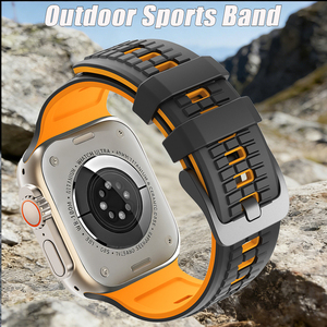 Correa deportiva <span class=keywords><strong>de</strong></span> silicona para <span class=keywords><strong>Apple</strong></span> <span class=keywords><strong>Watch</strong></span> Band Ultra 3/2 49mm Iwatch <span class=keywords><strong>Series</strong></span> 11 10 46mm 9 8 7 45mm 6 5 SE3 44mm 42mm - Product Image 2