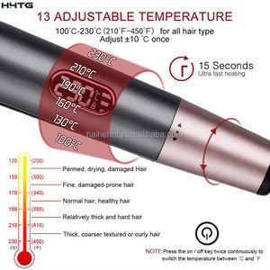 Lisseur de cheveux professionnel électrique 2-en-1 en tourmaline, rouleaux chauffants à ions négatifs, chauffe rapide, <span class=keywords><strong>fer</strong></span> à <span class=keywords><strong>lisser</strong></span> pour la maison, la voiture, l'hôtel - Product Image 3