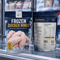Sachet alimentaire laminé personnalisé avec logo imprimé pour viande congelée, sachet alimentaire en plastique de qualité alimentaire pour bœuf, poulet, fruits de mer