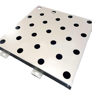Feuille d'aluminium perforée <span class=keywords><strong>sur</strong></span> <span class=keywords><strong>mesure</strong></span> OEM de 1,5 mm pour mur-rideau extérieur d'école, décorative - Product Image 6