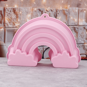 Molde de Silicona para Pastel en Forma de Arcoíris, Antiadherente, Resistente al Calor, de Grado Alimenticio, en Oferta - Product Image 1