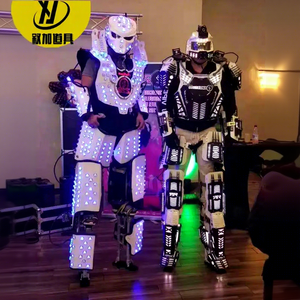 Traje de robot con luz LED para escenario, fiestas de Halloween y Año Nuevo en bares de club nocturno, traje luminoso, baile, luces Led personalizadas - Product Image 1