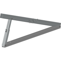 ARTSIGN Soporte de Trípode Solar Ajustable de Aluminio con Canal en U, Kit Completo de Rieles para Sistema de Montaje de Paneles Solares en Techos Metálicos y Suelos