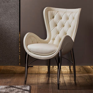 High End โรงแรมและบ้านเฟอร์นิเจอร์ไม้สังเคราะห์หนังเก้าอี้รับประทานอาหารโลหะสีเงินห<span class=keywords><strong>รู</strong></span>หราทันสมัยเก้าอี้ห้องรับประทานอาหาร - Product Image 1