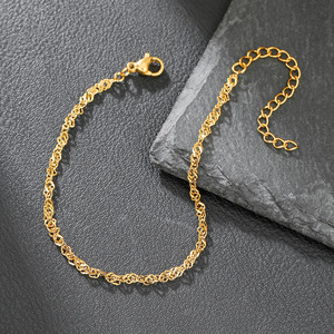 Pulsera de Acero Inoxidable con Diseño de Ondas de Agua, Longitud Ajustable, Estilo Hip Hop, Accesorios de Moda - Product Image 2