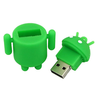 Nouveau dessin animé Android Style coloré PVC USB 2.0/3.0 Flash Drive pour les cadeaux promotionnels
