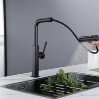 Robinet de cuisine moderne au design classique, extractible, chaud et froid, 3 fonctions