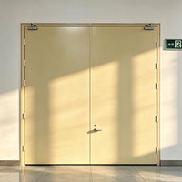 Porte coupe-feu en acier à feuille simple EI60 EI90 avec cadre galvanisé, sortie de secours pour bâtiments industriels et commerciaux