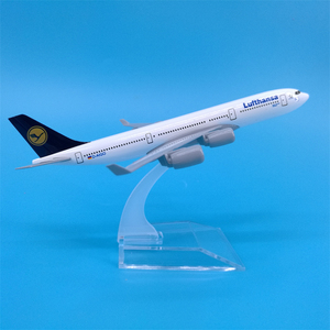 Modèles d'avions en alliage moulé sous pression <span class=keywords><strong>Airbus</strong></span> et Boeing de 14 cm et 16 cm, ornement d'aviation avec base de présentation - Product Image 4